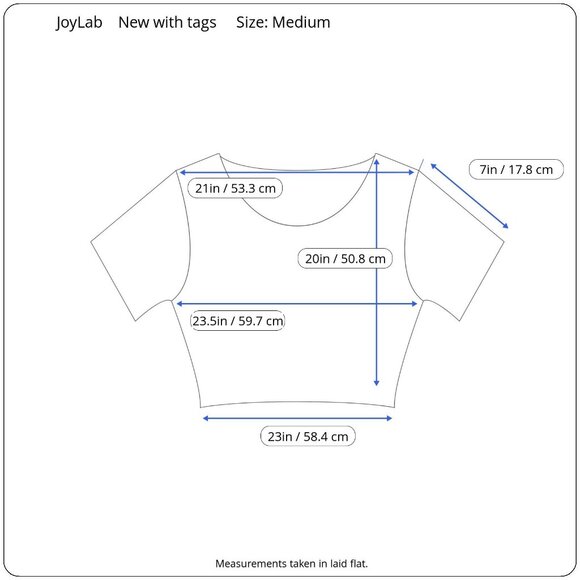 JoyLab Womens Activewear Black Short-Sleeve Cropped Boxy Fit T-Shirt Size Medium - Picture 3 of 10